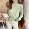 Suéter de cachemira suave talla grande para mujer, otoño e invierno, prenda exterior holgada, camiseta base de punto de cuello semi-alto, nueva prenda interior, top suave
