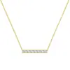 Pingente Trapezoidal de Prata de Lei S925 Cravejado com Diamantes Brancos com Design Linear, Colar Feminino de Moda de Nicho Joia de Prata