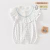 Mono de bebé de verano fino de manga corta, trajes de recién nacido de algodón, trajes de princesa para niñas, bebé verano nuevo estilo
