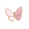 Broche de Borboleta de Luxo Leve com Esmalte Totalmente Diamantado e Acabamento em Madrepérola, Design de Asas em Cor Gradiente, Broche Acessório de Alta Qualidade para Terno e Casaco