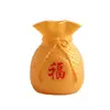 Florero Bolsa de la Suerte arreglo floral para el hogar florero vintage rojo chino espiga de trigo decoración de plástico Año Nuevo florero de la Suerte Tesoro