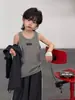Camiseta Estampada con Letras Enfocada en el Diseño Verano 2026 Nuevo Estilo Coreano Nicho Alta Elasticidad Adelgazante Versátil Chaleco