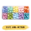 Perlas de cera octogonales, 100 estilos en compartimentos separados, perlas de cera para sellos de cera, empaque de caja de color mixto, venta al por mayor