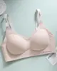 Sujetador Versátil de Tirante con Estampado de Letras de Verano para Niñas, Copa Fina Transpirable Forma de Gota de Agua, Soporte Suave, Sujetador sin Costuras de Color Sólido Fábrica