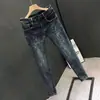 Jeans Masculino Tendência Primavera/Verão 2026 Slim Fit Skinny Calça Casual Estilo Coreano Stretch Longa para Homens