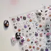 Pegatinas para Uñas con Relieve Tomoni Estilo Oscuro Popular Pegatinas para Uñas Cabeza de Calabaza Fantasma de Halloween Pegatinas Auxiliares
