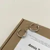Pendientes de Plata de Ley 925 con Cierre de Mariposa Diseño Geométrico Simple Irregular en Forma de C Pendientes Versátiles Simples de Alta Gama para Uso Diario