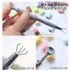 Mini bloco de tofu para manicure Esponja de gel Pat gradiente blush florido clipe de arranhar quadrado pequeno conjunto de ferramentas para unhas