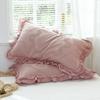 Funda de almohada de encaje estilo europeo funda de almohada de algodón puro estilo corte funda de almohada tipo sobre de algodón puro todo incluido sin pelusa Universal