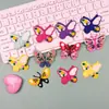 Parche de Flor Mariposa Colorido de Pegamento Suave de PVC Pegamento en Crema Funda para Teléfono Móvil Flor para Zapato Agujero para Pasador de Pelo Zapato Accesorios de Joyería DIY