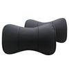 Venta al por mayor de fábrica almohada de cuero para reposacabezas de coche almohada de cuero para el cuello almohada de piel de vaca almohada de hueso suministros para coche con logo de mapa