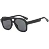 Nuevas Gafas de Sol Aviador de Doble Puente para Mujer Moda Europea Americana Estilo Callejero Geniales Modernas Montura Grande Gafas Retro de Personalidad para Hombre