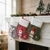 Calcetines de Peluche Navideños Bolsa de Regalo Tamaño Mediano Campanas en la Pierna Colgantes Adorno de Calcetín Navideño Adorno para Árbol de Navidad Decoración