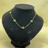 Novo Colar Trevo de Quatro Folhas Cinco Flores 13mm, Não Desbota Versão Alta 11mm Ágata Vermelha Aço Titânio Joia Galvanizada