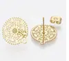 Pendientes de Acero Inoxidable de Moda con Diseño Calado para Oreja Pendientes Chapados al Vacío en Oro de 18 Quilates Materiales para Joyería Hecha a Mano DIY