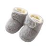25 Sapatos Espessos de Outono e Inverno para Crianças Pequenas com Solado Macio, Sapatos e Meias Quentes para Bebês, Meias de Chão para Bebês Cor Sólida Antiderrapantes, Sapatos para Recém-Nascidos