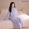 Cardigan Feminino Outono e Inverno em Fleece Coral com Golas, Simples de Caimento Solto Cor Sólida Roupa de Casa, Robe de Banho Longo Quente, Espessado