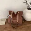 Estilo Coreano Mate para Viajes Casual Gran Capacidad Relajado Retro Gamuza Cadena para Mujer Bolso Tote Hombro Axila