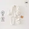 Conjunto de ropa interior térmica básica para niños, conjunto de dos piezas de algodón puro Clase A, ropa y pantalones de algodón coloridos de otoño para niños y niñas, ropa para el hogar