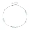 Collar de Cadena para Clavícula Corto de Moda Transfronterizo Europeo y Americano con Piedra Irregular Fresca para Mujer, Versátil