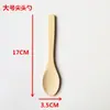 Cuchara pequeña de madera sin pintar, cuchara para miel, cuchara para la primera comida de niños, cuchara para condimentos estilo japonés, cuchara medidora de polvo, cuchara para el hogar, cuchara para medicina, cuchara para revolver
