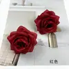 Flores de rosa mini simuladas cabezas DIY rosa de seda flor artificial material para pasador de pelo adorno pequeño para fotografía del hogar