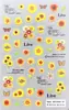Transfronterizo especialmente para pegatinas de flor para decoración de uñas al por mayor girasol lirio margarita pegatinas de uñas adhesivas transparentes