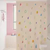 Cortina de chuveiro simples para banheiro doméstico estilo coreano, cortina divisória à prova d'água para vaso sanitário e box, cortina de porta sem furos