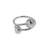 433/434 Versión coreana de ins nicho minimalista Joker bola geométrica textura suave Anillo abierto de plata de ley S925 para mujer