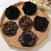 Atmósfera de Otoño e Invierno Tela Retro Lunares Rosa Seco Pasador DIY Cuerda para el Cabello Tocado Broche Collar Accesorios de Flores