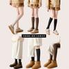 Medias hasta la rodilla para niños otoño e invierno gruesas con forro polar calcetines hasta la pantorrilla cálidos hasta el muslo marrón invierno medias de media pierna