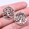 27X25Mm 3.06g Accesorios para Joyería de Plata Antigua Flores y Árboles Hechos a Mano DIY Colgante Árbol Corazón
