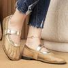Sandalias Planas Caladas para Mujer, Zapatos de Malla, Nuevo Estilo Verano 2026, Correa Única, Punta Redonda, Zapatos Mary Jane Bajos para Mujer