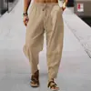 2023 Amazon Comercio Exterior AliExpress Europa y América Verano Hombres Hip Hop Transpirables Algodón Lino Holgados Casuales Deportivos Pantalones