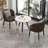 Mesa Pequeña y Sillas Doble Capa para Ocio en Balcón, Mesa de Centro y Sillas Sencillas Modernas de Moda, Juego de Tres Piezas de Una Mesa y Dos Sillas para Hotel