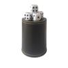 Em estoque Copo de peneira de couro silencioso Copo de dados decorativos Copo de dados alargados Bolsa promocional de cerveja Cor de couro Flanela interna