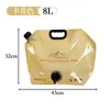 Bolsa de almacenamiento de agua para exteriores 8L bolsa de agua blanda bolsa de agua plegable portátil gran capacidad para acampar al aire libre en autocaravana bolsa de cubo de agua engrosada