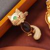 Broche Antigo Novo Gato Rato Acessórios Moda Simples Animal Pinos Dupla Utilização Cardigã Anti-deslizamento Leve Fivela de Xale