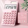 Calculadora Colorida Dupla Potência Solar de Tela Grande de 8 Dígitos Fofa Pequena Portátil para Estudante