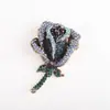 Simple corsage de rosa de alta calidad elegante cárdigan moda pin de solapa combinable hebilla de broche broche anti-luz para mujer