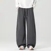 Calça de Trabalho Masculina com Corte Curvo 2026 Nova Loose Perna Reta Marca Tendência Algodão Puro Calça de Trabalho Casual Longa Masculina Outono