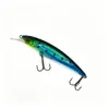 Señuelo minnow Wanhe de lance largo, flotante, con lámina holográfica, 11 cm, 13.4 g, adecuado tanto para agua dulce como salada, con sonajero