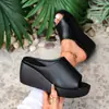Sandalias de Cuña de Tacón Alto Transfronterizas para Mujer Verano 2026 Plataforma Suela Gruesa Impermeables Boca de Pez Talla Grande Sandalias de Deslizamiento para Exteriores