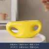 Vaso de Flores Cerâmico Estilo Ins Nórdico Criativo Oval Duas Aberturas Recipiente para Vasos de Suculentas Decoração de Mesa Ornamento