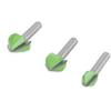 Cuchillo en forma de V de 8 piezas, Producto Nuevo Verde Brillante, Cuchillo Plegable de Borde Integrado Verde Brillante, Cuchillo para Tallar Carpintería, Fresadora en Forma de V