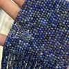Pedra Turmalina, Granada, Ágata, Pedra da Lua, Lápis Lazúli, Cristal 3mm Contas Facetadas, Contas Soltas para DIY
