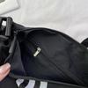 Bolsa de Tecido de Nylon Bolsa Feminina de Grande Capacidade 2025 Temporada Novo Estilo Simples Casual Listrada Bolsa de Ombro Larga Moda Bolsa Transversal