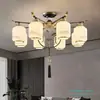 Lámpara de araña de nuevo estilo chino color arena para uso doméstico, luz principal para sala de estar, lámpara de araña de estilo chino para vestíbulo, dormitorio y comedor, lámparas de iluminación Zhongshan