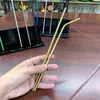 Palitos de Aço Inoxidável 304 Mais Vendidos no Exterior, Palitos Retos Coloridos Grandes para Milk Tea, Palitos para Bebidas de Suco, Podem ser Impressos com Logo