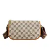 Bolsa de Ombro Feminina Tabuleiro de Xadrez Nova Outono 2024 Moda Design de Nicho Bolsa Almofada Texturizada Bolsa Transversal